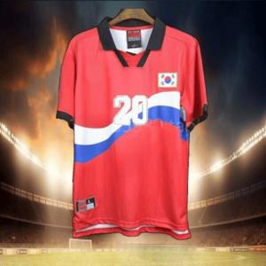 축구복 티셔츠/상의/96 국대 축구 레트로 유니폼 홍명보 황선홍 반팔 상의 축구복 풋살 단체복 최용수