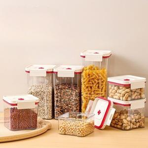 4개세트 진공 사각밀폐용기 곡물보관용기 면보관용기 STORAGE BOX (펌프추가구매)