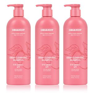 (저자극.약산성) 오가니스트 애플사이다 비니거 딥클렌징 샴푸 450ml x 3개
