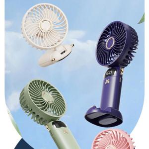 6단 풍속 LED 목걸이 휴대용 핸디 선풍기 초강력 풍력 회전 컴팩트 공기정화 거치 손풍기 (2개이상추가할인)
