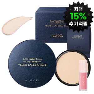 (최대 15%적립)AGE20s 벨벳래스팅 팩트 21호(밤형 팩트) + (증정) 미니 블러셔