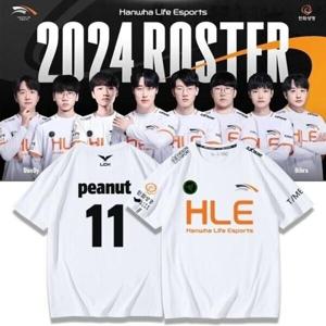 남성 골프 티셔츠/HLE 한화생명 반팔 티셔츠 유니폼 롤 LOL 반팔티 LCK