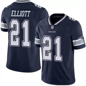 축구복 티셔츠/상의/NFL 댈러스 카우보이 No. 21 엘리엇 미식 축구 럭비 유니폼 저지