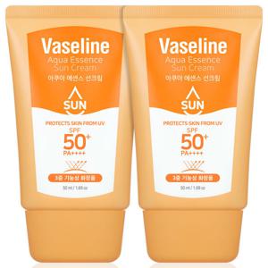 C2Y 바세린 에센스 아쿠아 선크림  50ml 2개 유기자차 SPF50+ PA++++