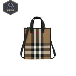 버버리 BOOK 하우스체크 스몰 캔버스 토트 숄더백 TAUPE BROWN 80845521 명품직구 관부가세 포함