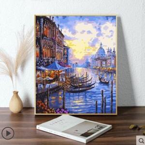 풍경화그리기 DIY/1+1 40X50사이즈  풍경화 바다 유화그리기 DIY 명화
