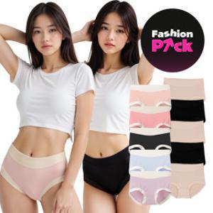 (패션픽)  숏/미들/롱 심리스 여성 모달팬티 5매세트 외 언더웨어