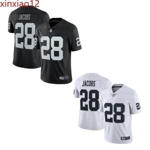 스포츠 팀유니폼 상의/NFL 라스베가스 레이더스 28번 조쉬 제이콥스 미식축구 럭비 저지 유니폼