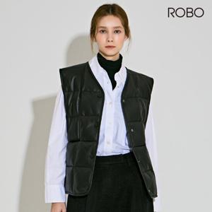 로보 이태리 램스킨 구스다운 베스트 9010