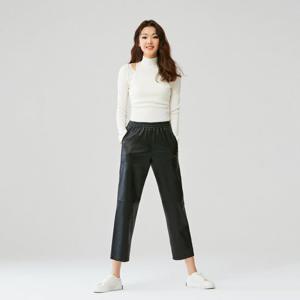 로보 스트레치 램스킨 세미 와이드 밴딩 팬츠