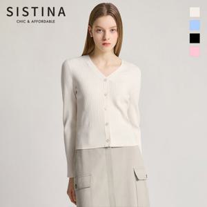[SISTINA] 인기 골지 브이넥 버튼 니트_ASKPOO11590