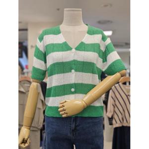 오조크 세이브존01 스트라이프 브이넥 가디건 FOSMCGA568A