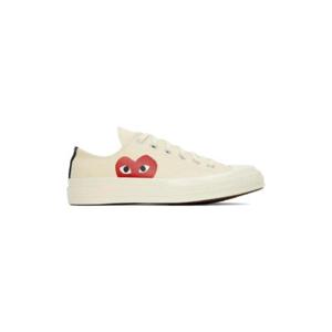 25 FW 꼼데가르송 여성 오프 화이트 Converse 척 70 로우탑 스니커즈 232246F128001