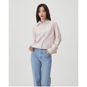 플라스틱아일랜드  (PR7WB169)  BEIGE 자수포인트 크롭 블라우스