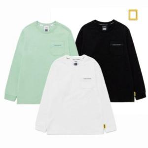 내셔널지오그래픽키즈  (K251UTS010) 스몰로고 포켓 싱글 긴팔 티셔츠