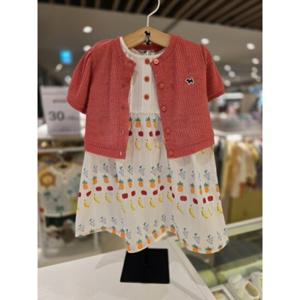 [블루독베이비] 25 SS(크림)과일 볼레로 세트 드레스(4531440004) 백일 돌 선물 나들이 여름 유아 조카 원