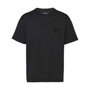 25 FW 프라다 로고 패치 코튼 티셔츠 UJN852S23213CC TP432007857