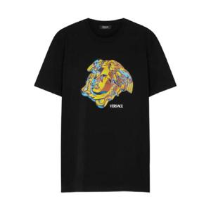 25 FW 베르사체 크리스털 메두사 스터디 티셔츠 10139441A15096 TP438036483
