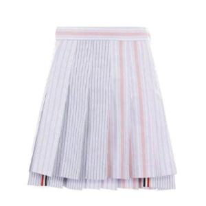Thom Browne Funmix 스트라이프 옥스포드 4 바 미니 플리츠 스커트 FGC998FF0526 825 TP941292264