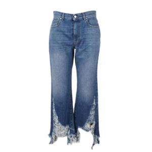 Stella McCartney 로고 패치 디스트레스드 진 6D01423SPH26 4406 TP942765872