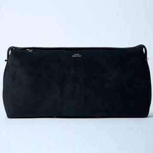 25 FW 토템 로고 프린트 벨티드 핸드 스트랩 스웨이드 클러치백 블랙 253 WAL0093 LE0004 0
