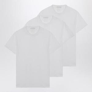 PRADA Set of three white cotton T shirts UJM49211CDRPRADA-F0009