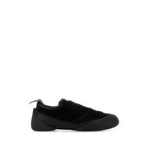 ALEXANDER MCQUEEN Black canvas and suede sneakers 828616W4ABD 1002