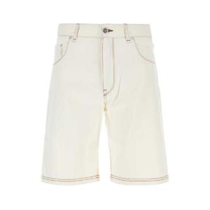 FENDI White denim bermuda shorts FLP369AUWZ F0WC4