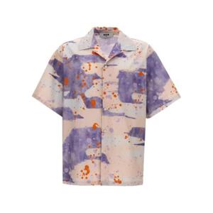 MSGM 카무플라주 프린트 반소매 셔츠 3640ME08247050 70 TP945662446