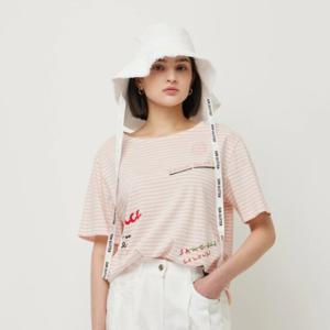[시슬리]포니 스트라이프 프린트 티셔츠(SATS61531)