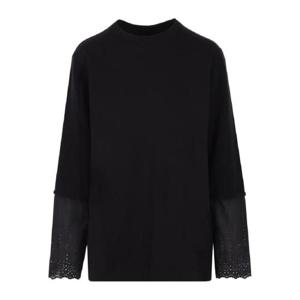 25 FW 꼼데가르송 embellished sleeve jersey top TJT002W221BLACK TP440577219