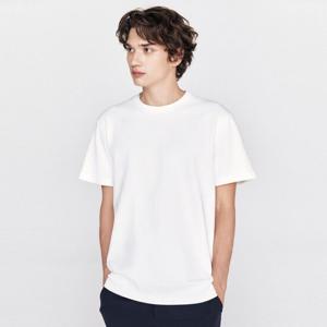 [지오다노] 남자 30수 무지 면 루즈핏 폰테 반팔 티셔츠 025903