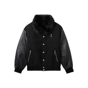 25 FW BAPE BLACK A BATHING APE 트리밍 칼라 봄버 재킷 001HJK701303M TP440962037