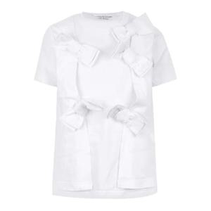 25 FW 꼼데가르송 bow detailed cotton 티셔츠 RHT002W21WHITE TP441043015