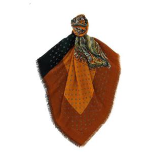 FERRAGAMO Madras print stole 785640VERDEMARRONE