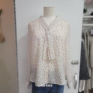 올리비아하슬러 DP01 타이도트블라우스 OHEMBL501