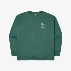 [휠라] TAG가 69,000원 유니 루즈핏 기모 워딩 맨투맨(FS2POE4103X_DGN)