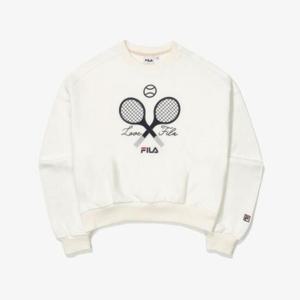 [휠라] TAG가 79,000원 여성 크롭 테니스 맨투맨(FS2POE3351F_OWH)