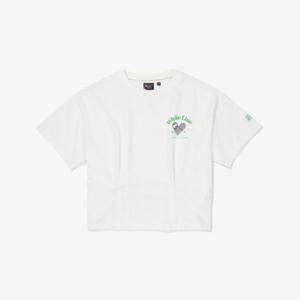 [휠라] TAG가 49,000원 테니스 라이프 핀턱 크롭티셔츠(FS2RSF2363F_OWH)