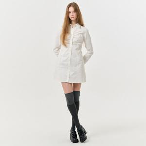 [제너럴아이디어]WOMAN 셔링 셔츠 원피스 [WHITE] / WBD4L15510