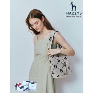 [헤지스ACC][인기신상] HIBA3E777.BK_ 여성용 아이보리 시그니처 니트 숄더백 L