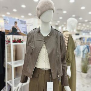 [샤틴]차이나넥 집업 페이크 라이더 가죽쟈켓 S233K151A32