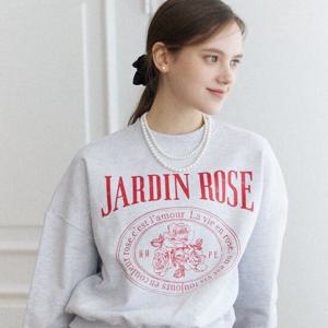 [아워호프] Jardin Rose Sweatshirt - Light Grey [H23SS-MT005-LGE]