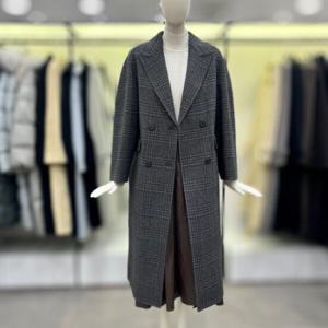 [씨씨콜렉트]오버핏 체크 롱 코트 C224MSG526_CA
