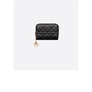 Lady Dior Voyageur 스몰 동전 지갑 블랙 까나쥬S0985ONMJ_M900