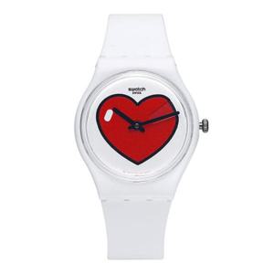 [럭스덕T] 스와치 VALENTINE`S DAY LOVE O`CLOCK 공용 우레탄시계 GW718