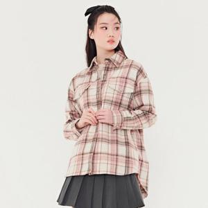 [체이스컬트]여성 울라이크 기모 체크 셔츠-BFRG5454C0P