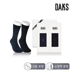 닥스양말 신사 면후다 라인다이아 2족세트 24302