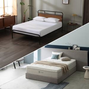 [지누스침대][SS] 산타페 침대SET / 클라우드 럭스S 스프링 매트리스 30cm 침대 세트 프레임 슈퍼싱글