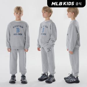 [역시즌][택가119,000원][MLB키즈 공식] 24FW 바시티 맨투맨 세트 BOS (L.Melange Grey) 7AS2V0244-43MGL